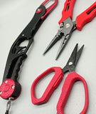 Fishing Pliers,Fish Lip Grippers with Missing Rope,Braid Scissors, Fishing Tools Set, Fishing Gifts for Men EDSTAR