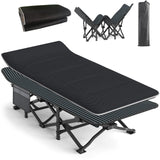 ATORPOK Camping Cot for Adults with Cushion Comfortable, Tent Folding Cot for Sleeping, Lightweight Folding Bed with Carry Bag Supports 450 lbs ATORPOK