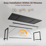 63 Inch Large Computer Desk, 1" Thick Heavy Duty Industrial Office Desk