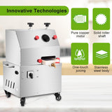 Electric Sugarcane Juice Machine | Stainless Steel Cane Juicer on Wheels for Home & Commercial Use | High Efficiency Extractor for Fresh Juice
