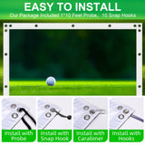 Golf Impact Screen, Thicker Golf Simulator Impact Screen with Probe and Snap Hooks, Easy to Install Golf Simulator Screen Wiseek