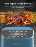 Brio Plus 8 Qt Air Fryer, PFAS Free, New & Improved, Digital Touch Screen, Cool White Display, 50°F~400°F in Precise 5°, 5 Cook Functions