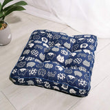 HXAZGSJY Chair Cushions for Dining Chairs Bohemian Soft Patio Chair Pads Indoor Office Home Kitchen Square Dining Chair Cushion Pillow Blue Cat 20"x20"x4"