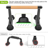 Dolibest Push Up Bar, 12'' High Parallettes Bars with Wooden Handles, Stable and Comfortable Calisthenics Equipment, Suitable for Handstand, L-Sit, Dip Bar, Strength Training for Indoor Outdoor Dolibest