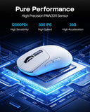 EPOMAKER NEX Lite Wireless Gaming Mouse w/Screens & RGB Charging Dock