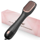 Hair Dryer Brush Blow Dryer Brush Straightener, 4-in-1 Professional 1200W Ionic Hot Air Brush Styler with Ceramic & Tourmaline Technology, One Step Hair Dryer & Styler Volumizer for All Hair Types