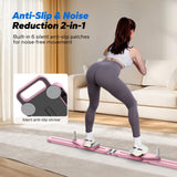 MERACH Pilates Board, Multifunctional Abdominal Plate, Detachable Ab Trainer Machine with Anti-Slip and Quiet Design, Portable Pilates Reformer (Pink)