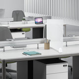 4 Pcs Desk Divider Privacy Panel 23.6 x 15.8 Inch Counter Desk Acrylic Panel Holder (Frosting) GOOFCXO