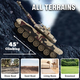 RC Tank Set,1/24 RC Battle Tank Set Toy Tanks with Life Indicators and Spray,2.4G Remote Control with Realistic Sounds and Lights,RC Army Toys for Boys Age 6+ Year Old Gifts for Kids and Adults