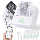 Thermal Mini Printer, Portable Inkless Sticker Maker, Bluetooth Printer for Phone, Wireless Label Printer with Tape cudinham