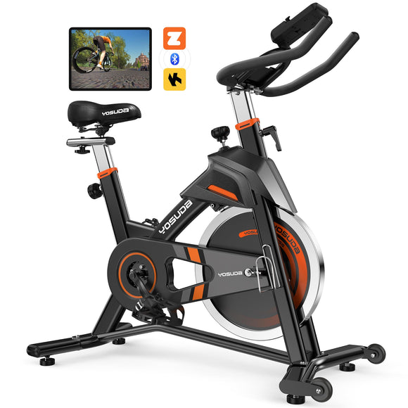 YOSUDA Light Commercial Exercise Bike for Home Magnetic Exercise Bike Stationary 350LB Capacity, Exercise Bike with Bluetooth, Indoor Cycling Bike with Tablet Mount & Comfortable Seat Cushion YOSUDA