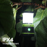 Consciot LED Battery Powered Camping Lantern, 1000LM, 4 Light Modes, IPX4 Waterproof Portable Tent Flashlight for Power Outages, Emergency, Hurricane, Hiking, Light Green, 2-Pack