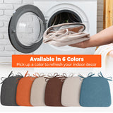 Chair Cushions for Dining Chairs, D-Shaped Seat Cushions with Removable Washable Cover and Ties
