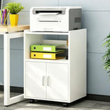 File Cabinet with Wheel Small Filing Cabinet Under Desk with Closed Storage