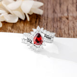 Oseew 2027 Class Graduation Ring for Women College High School (White Gold)