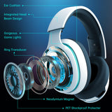 Wireless Gaming Headset for PS5, PS4 Fortnite & Call of Duty/FPS Gamers, PC, Nintendo Switch, Bluetooth 5.3 Gaming Headphones -White Gtheos