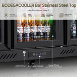 BODEGACOOLER Commercial Bar Cooler With 3 Glass Doors