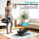 TDH Under Desk Elliptical Machine,Electric Leg Exerciser as Seen on Tv for Seniors Adults,Portable Quiet Pedal Exerciser While Sitting with 12 Adjustable Speed Auto&HR Mode for Home Office (Blue-PRO)