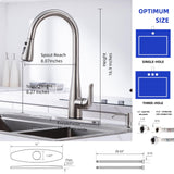 HGHGK Touch on Kitchen Faucet with Soap Dispenser and Pull Down Sprayer - Single Handle Kitchen Sink Faucet, 1 or 3 Hole Design for Modern Farmhouse Kitchens and Bar Sinks