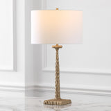 Antique Brass/White Metal Base 29-inch Dimmable Table Lamp (LED Bulbs Included) Safavieh