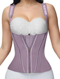 SHAPSHE Waist Trainer for Women, Tummy Control Sports Girdle, Workout Body Shaper with Adjustable Shoulder Strap Purple XL
