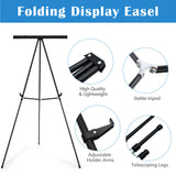 Aluminum Flip Chart Display Easel Stand with Adjustable Floor for Boardroom, Whiteboard, Paper Pads, Signage, 63 1/2'' High, Black,2 Pack Falling in Art