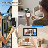 Video Door intercom Wired Video Doorbell Intercom System 1080P Doorbell Camera Night Vision, Human Detection,Remote Unlock(1 Doorbell+2 Monitor)