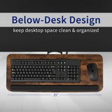 VIVO Vintage Brown Under Desk 25 x 10 inch Keyboard Tray, MOUNT-KB03N