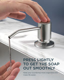 FORIOUS Kitchen Faucet with Soap Dispenser, Brushed Nickel Stainless Steel Sink Faucet with Pull Out Sprayer Modern Single Handle Suitable for Bar RV Farhouse Laundry Outdoor