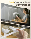ONEMIX 42" Desk Lamp for Home Office with Base, 1800LM 4-Panel LED Light