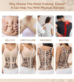 SHAPSHE Waist Trainer Corset for Women Tummy Control Sport Workout Body Shaper Vest for Postpartum Gym Zipper and Hooks Khaki XS