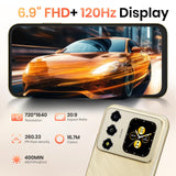 FOSSIBOT S7 Android 16 Unlocked Phones,16GB+128GB+2TB Smartphone