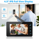 KEPEAK Doorbell Camera Wireless, Video Door Bell Battery with Monitor,Black