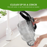 WHUTO Cold Press Juicer, Wide Feed Chute Juicer Machines, Stainless Steel Slow Masticating Juicers Easy to Clean, Vegetables & Fruits Juice Extractor, High Juice Yield, Silver Knob