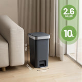 2 Pack Bathroom Garbage Can with Lid, 2.6 Gallon /10 Liter Small Trash Can