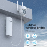 Wireless Bridge and WR3000K WiFi Router Kit, 5.8G 3KM Point to Point Wireless Bridge Outdoor to Shop