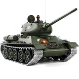 1/16 RC Tank, Heng Long Soviet Union T-34 Army Toy with Smoke, Sound, Light, 2.4G Remote Control Tank That Shoots with Upgraded Metal Track, Idler and Sprocket Wheel, Steel Gearbox, Two Batteries