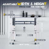 Lianjindun Toilet Safety Rails, Adjustable Toilet Frame for Elderly, Seniors, Handicap & Disabled, Foldable Handicap Toilet Handles Fit Any Toilets (Blue)