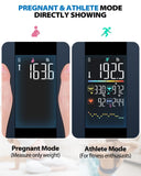 ABLEGRID Smart Body Fat Scale, Rechargeable Digital Bathroom Scale for Body Weight, Gradient Trends and Difference in Change Display, 22 Body Metrics, BMI, Muscle Mass, Heart Rate, Water Weight, 400lb
