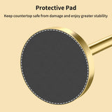 YUMORE Paper Towel Holder Countertop, Paper Towel Holder with Weighted Base Non Slip, Standing Paper Towel Roll Holder for Kitchen Bathroom, Stainles Steel (Gold)