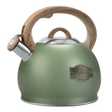 Tea Kettle Stovetop, 2.7 Quart Stove Top Whistling Tea Kettle, Teapot Kettles with Food Grade Stainless Steel and Wood Pattern Handle, Suitable for All Heat Sources