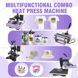 Heat Press Machine 12x15 Inch, 360° Swing Away 5 in 1 Heat Transfer Machine