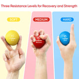 FitBeast Grip Strength Trainer, Finger Exerciser, Stress Balls for Adults, Hand Therapy for Strength, Recovery & Stress Relief, Forearm Strengthener for Men, Women & Seniors (6-Piece Warm Tones)