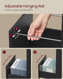 VASAGLE 4 Drawer File Cabinet with Locks, for A4, Letter Sized Documents