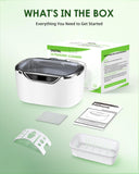 ByteRoll Ultrasonic Jewelry Cleaner, 24oz (700ml) Ultrasonic Cleaner with 48kHz High-Frequency, 5 Cleaning Modes, 304 Stainless Steel Tank, for Jewelry, Eyeglasses, Dentures, Coins, Watch Bands, Ring