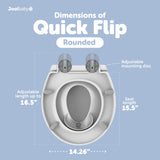 Jool Baby Quick Flip Toilet Seat with Built-in Potty & Splash Guard for Toddler Training, Slow Close (Round)