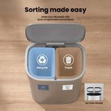 Ninestars 21 Gallons XL Automatic Touchless Kitchen Trash Can with Lid, Motion Sensor Trash Can for Large Kitchen, Office, Commercial Spaces, 80 Liter Stainless Steel (21 Gal Recycling Bin)