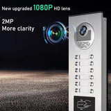 Multi-Unit Home Apartment Visual Intercom Doorbell System,7 Inch Monitor Wired Video Doorbell Door Phone Kits,IR Camera,Motion Detection, Swipe Card, Monitor, Tuya APP (1 doorbell +10 Monitor)