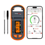 T 600ft Wireless Meat Thermometer with 2 Color-Coded Probes, Bluetooth Meat Thermometer with LCD-Enhanced Booster ThermoPro