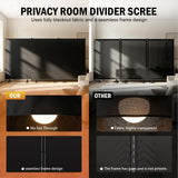 Siebwin 3 Panel Folding Privacy Screens with Wider Feet, 12 Ft Portable Room Partition for Room Separator